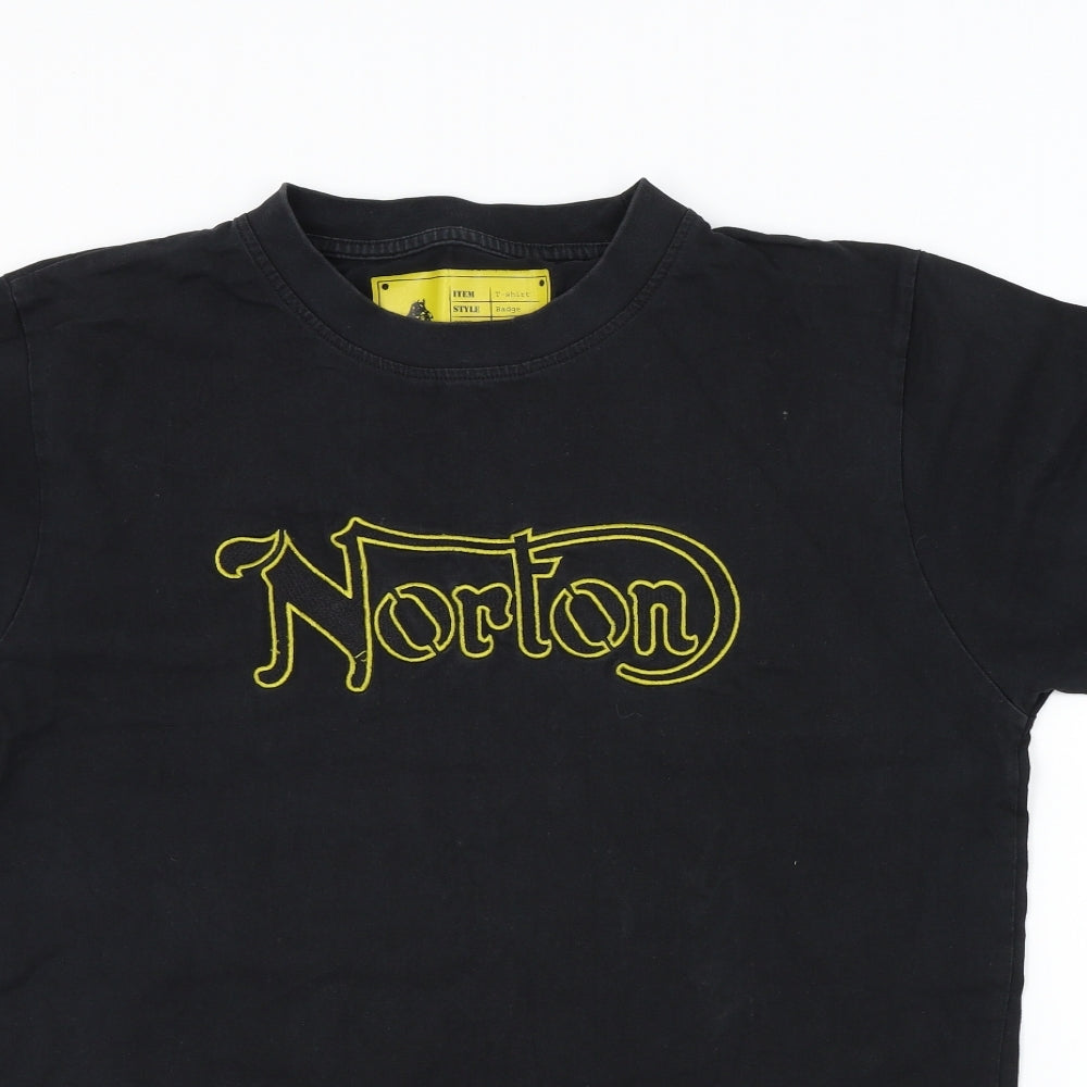 Norton Mens Black Colourblock   T-Shirt Size L