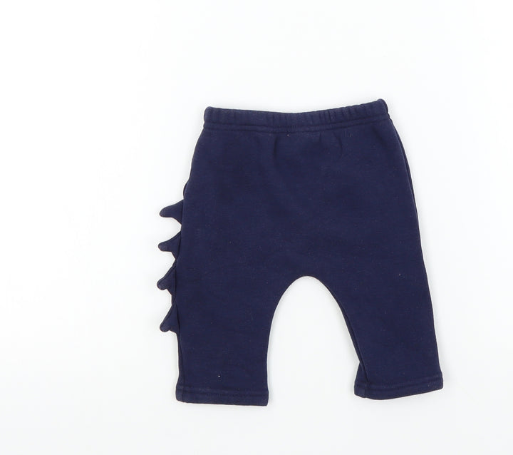 TU Baby Blue Colourblock Jogger Trousers Size 0-3 Months