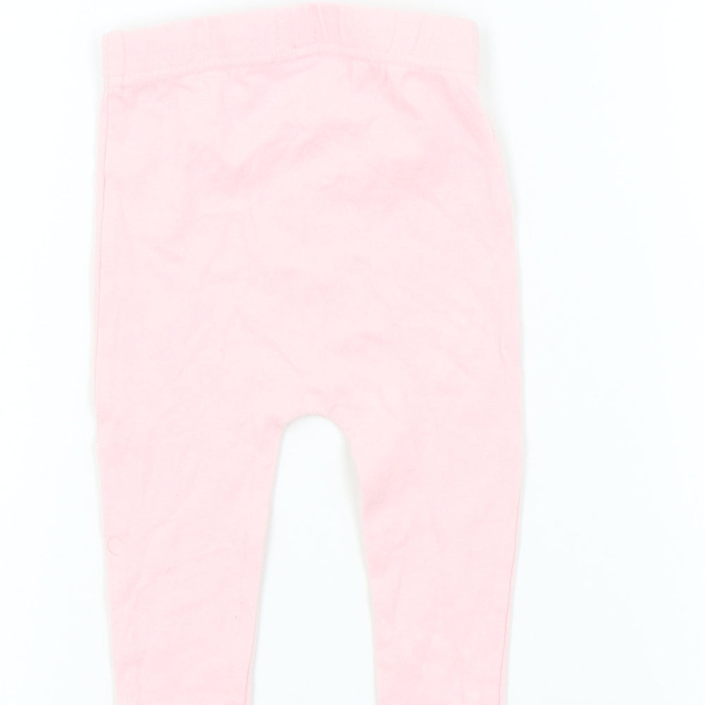 Studio Girls Pink Colourblock  Jogger Leggings Size 9-12 Months