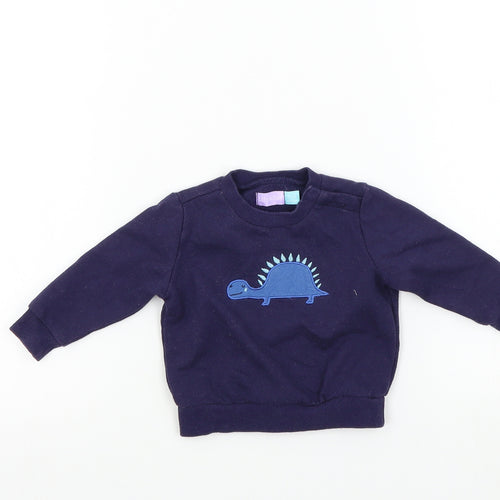 lily&dan Boys Blue Colourblock  Pullover Jumper Size 3-6 Months