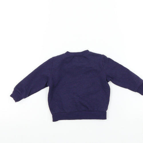 lily&dan Boys Blue Colourblock  Pullover Jumper Size 3-6 Months