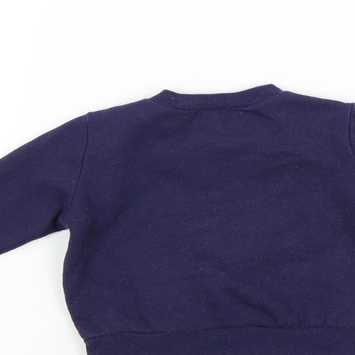 lily&dan Boys Blue Colourblock  Pullover Jumper Size 3-6 Months