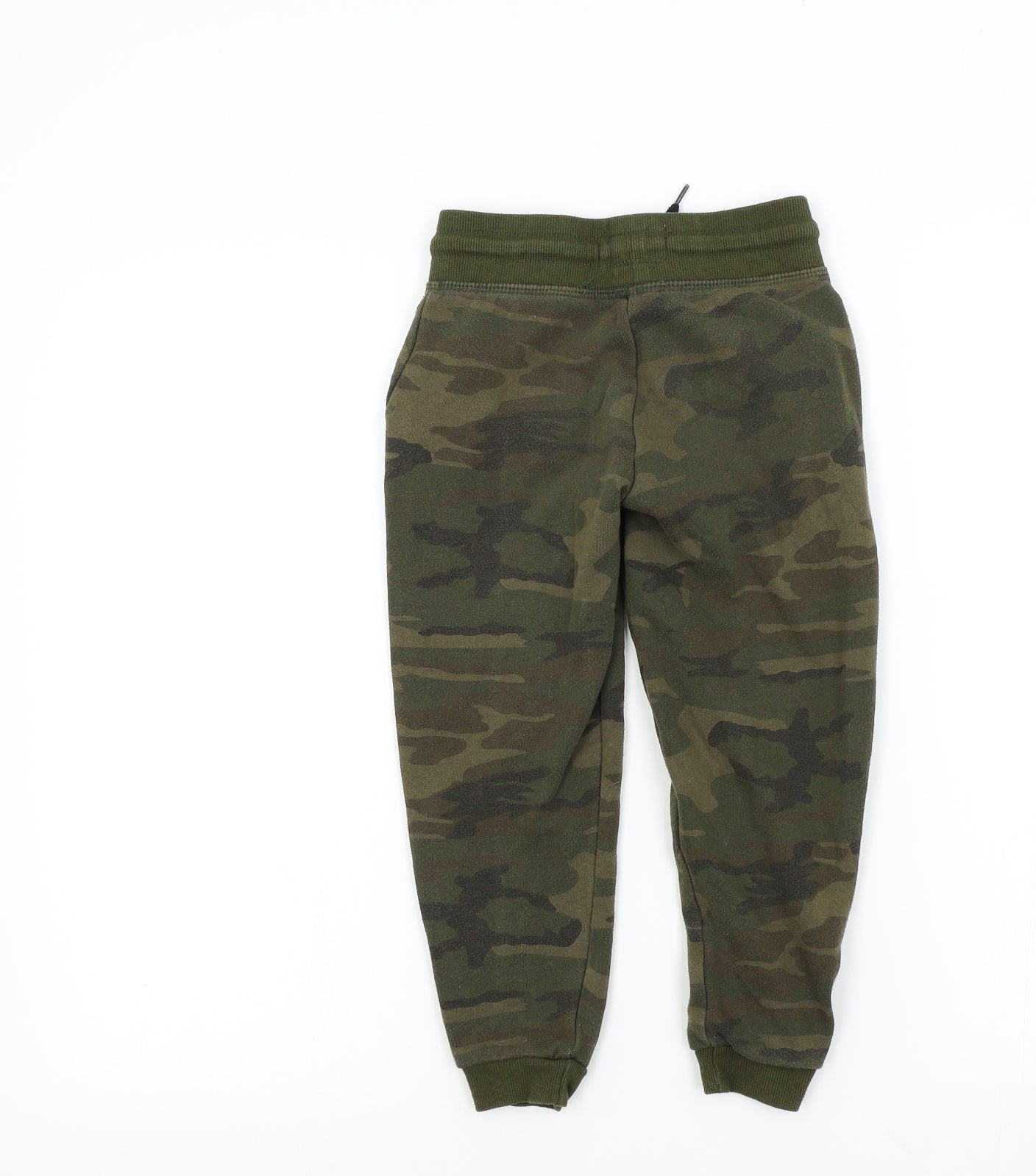 Primark Boys Green Camouflage  Jogger Trousers Size 5-6 Years