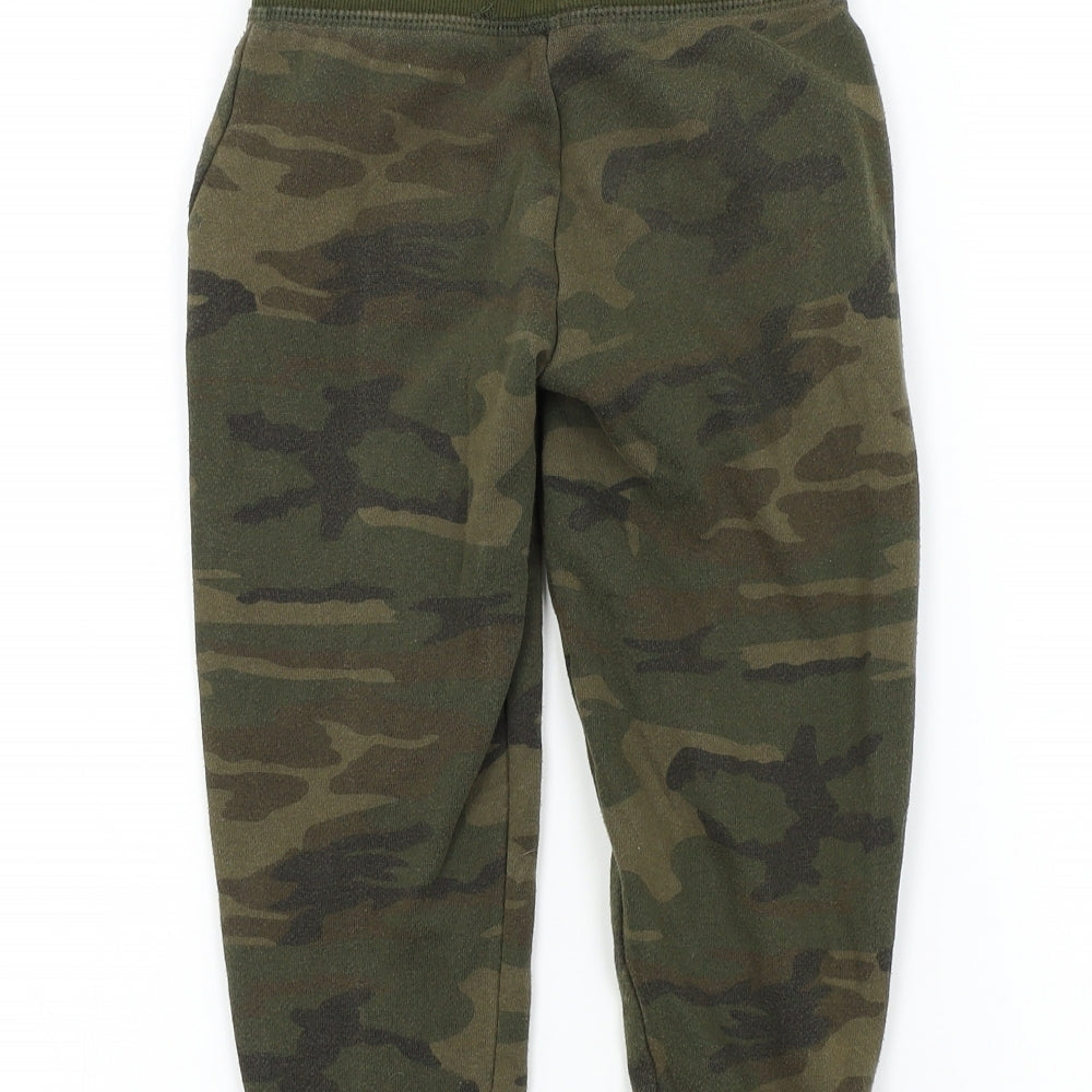 Primark Boys Green Camouflage  Jogger Trousers Size 5-6 Years