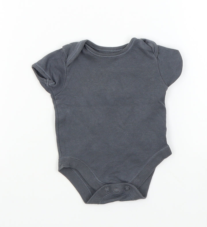 George Baby Grey Colourblock Babygrow One-Piece Size 3-6 Months
