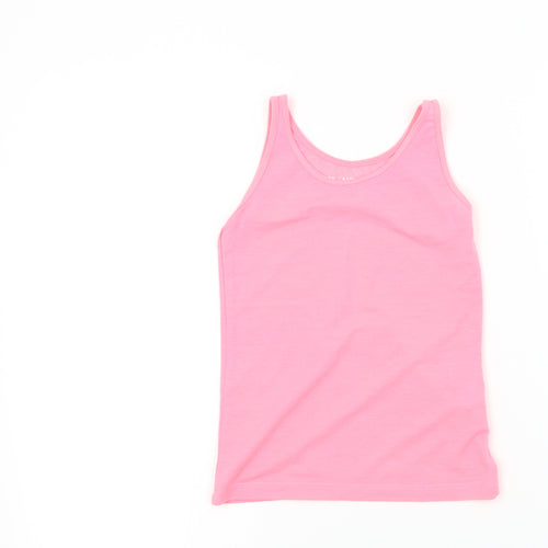 YD Girls Pink Colourblock  Basic T-Shirt Size 7-8 Years