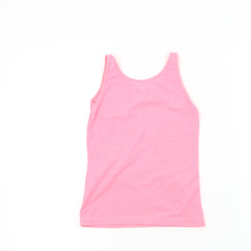 YD Girls Pink Colourblock  Basic T-Shirt Size 7-8 Years