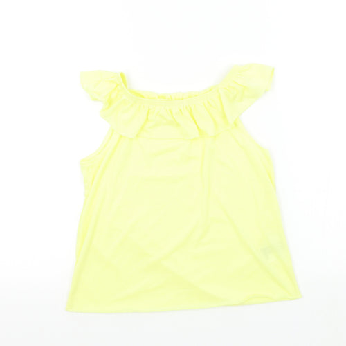 H&M Girls Yellow   Basic T-Shirt Size 7-8 Years