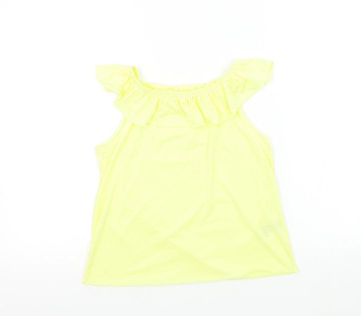H&M Girls Yellow   Basic T-Shirt Size 7-8 Years