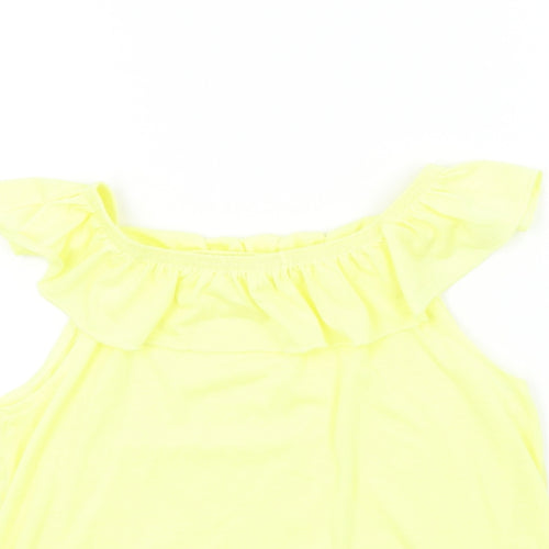 H&M Girls Yellow   Basic T-Shirt Size 7-8 Years