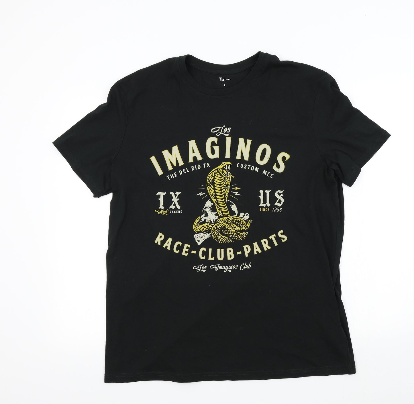 TU Mens Black Colourblock   T-Shirt Size L