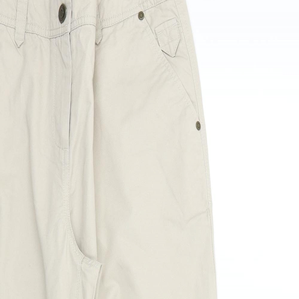 M&Co Womens Beige Colourblock  Bermuda Shorts Size 12