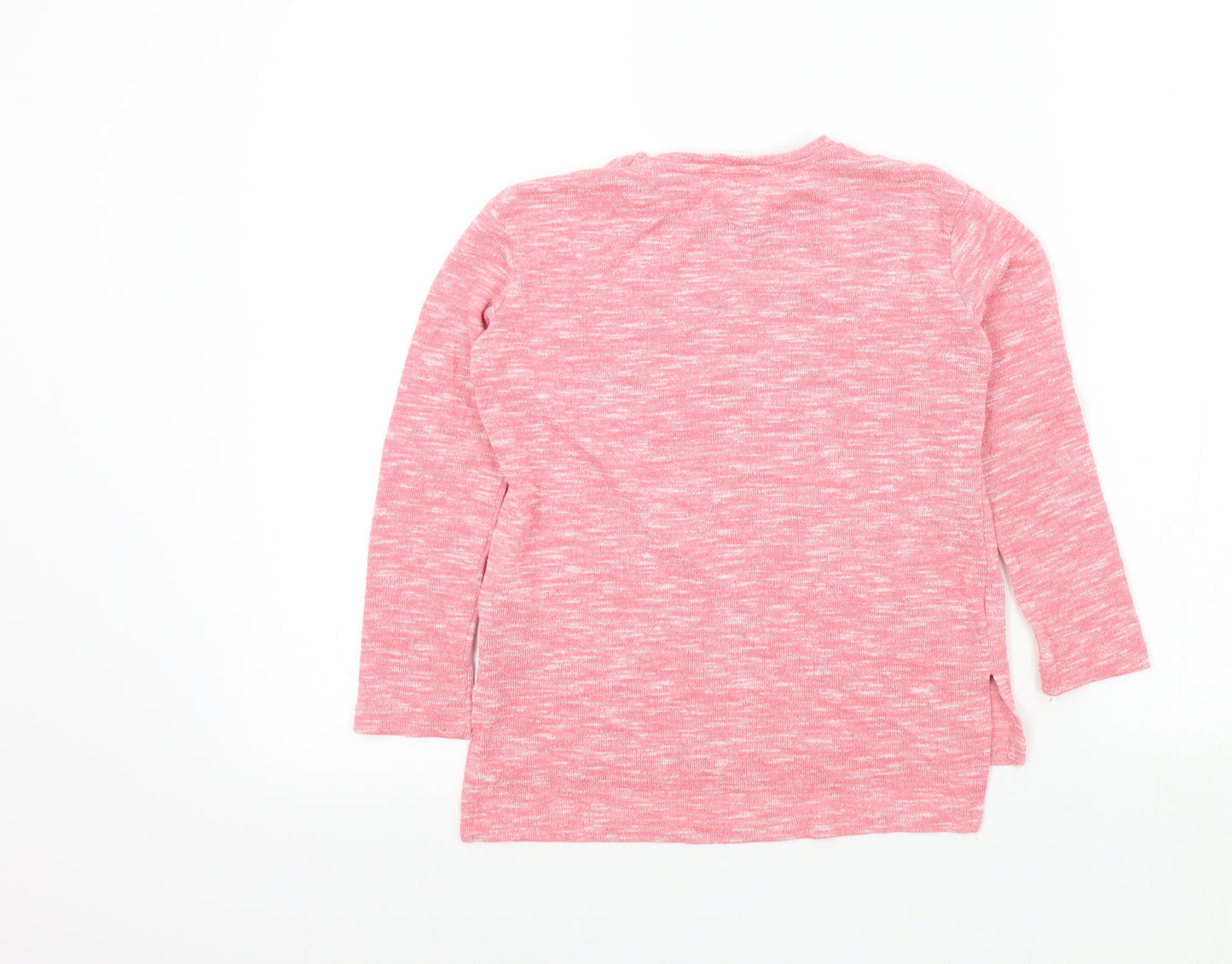 YD Girls Pink Colourblock  Pullover Jumper Size 8-9 Years