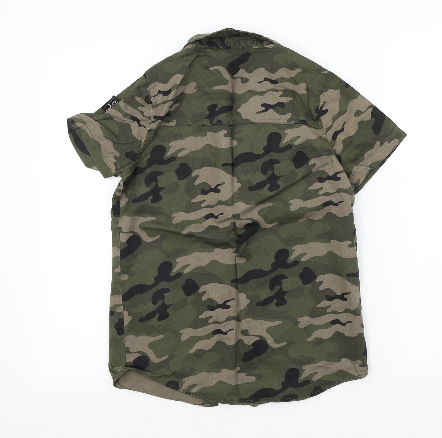 Firetrap Boys Green Camouflage  Basic Button-Up Size 11-12 Years