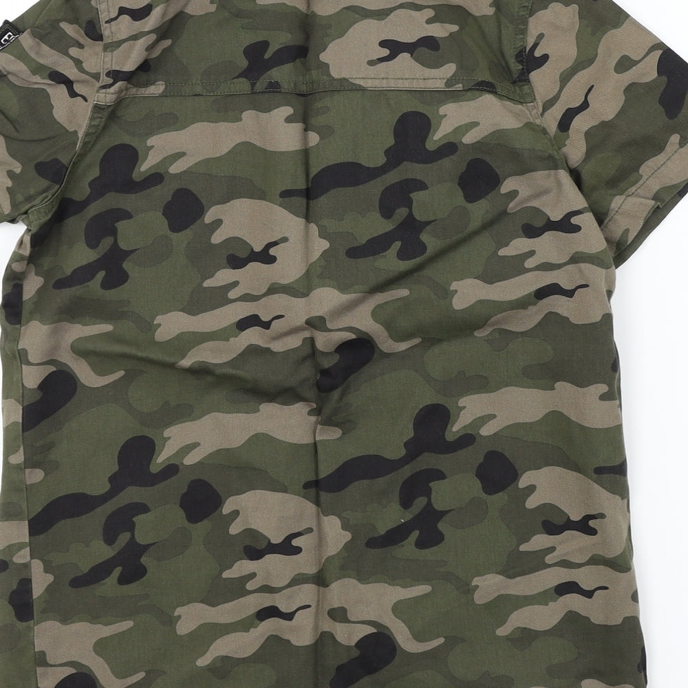 Firetrap Boys Green Camouflage  Basic Button-Up Size 11-12 Years