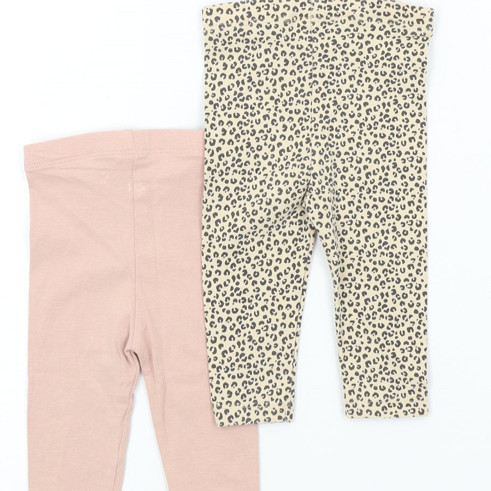 TU Girls Multicoloured   Jogger Leggings Size 3-6 Months