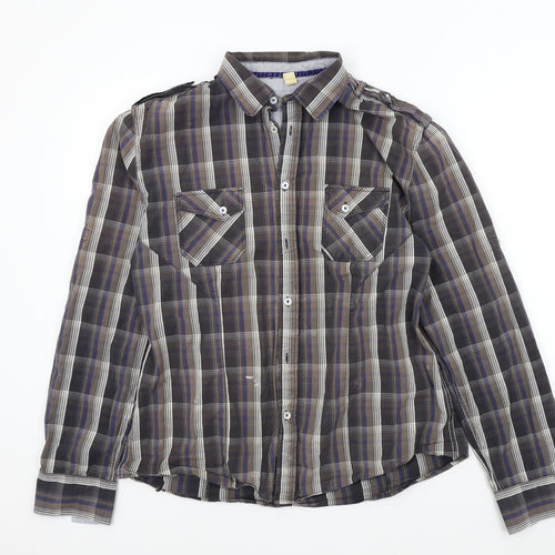 ASOS Mens Brown Check   Button-Up Size L