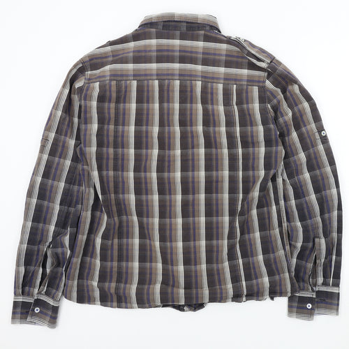 ASOS Mens Brown Check   Button-Up Size L