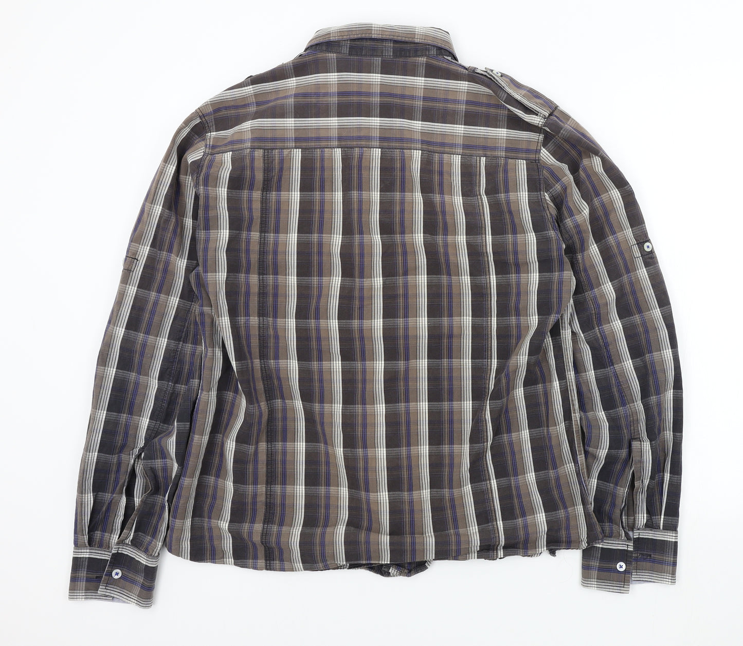 ASOS Mens Brown Check   Button-Up Size L