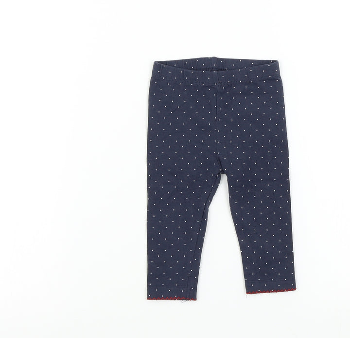 Nutmeg Boys Blue Spotted  Jogger Leggings Size 3-6 Months