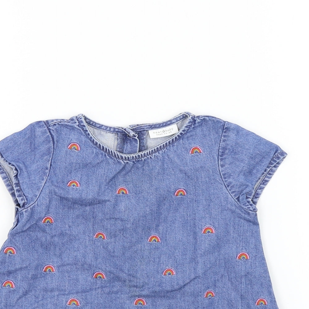 NEXT Girls Blue Colourblock  A-Line  Size 12-18 Months