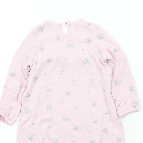 George Girls Pink Colourblock  A-Line  Size 12-18 Months