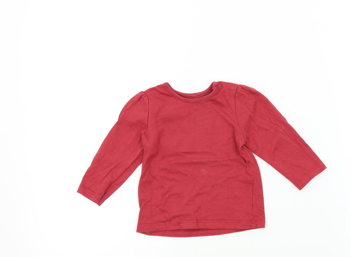 Nutmeg Girls Pink Colourblock Basic T-Shirt Size 3-6 Months