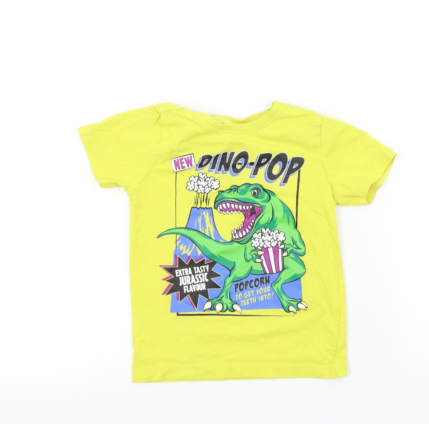 Nutmeg Boys Yellow Colourblock  Basic T-Shirt Size 3-4 Years