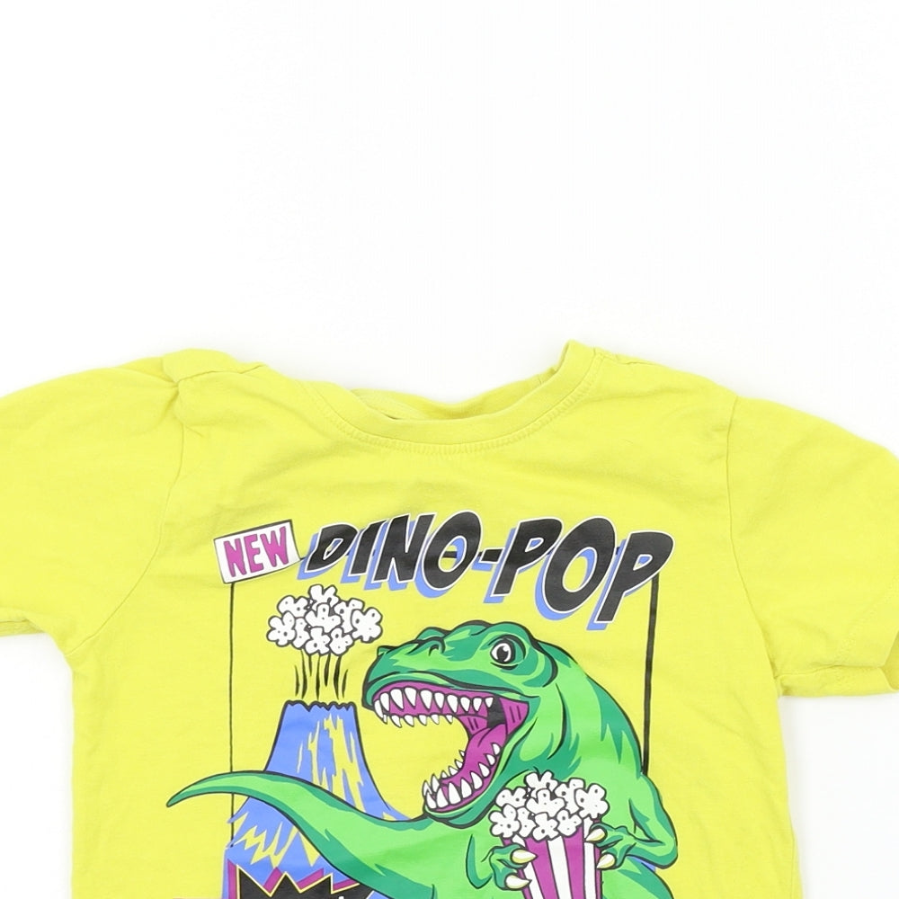 Nutmeg Boys Yellow Colourblock  Basic T-Shirt Size 3-4 Years