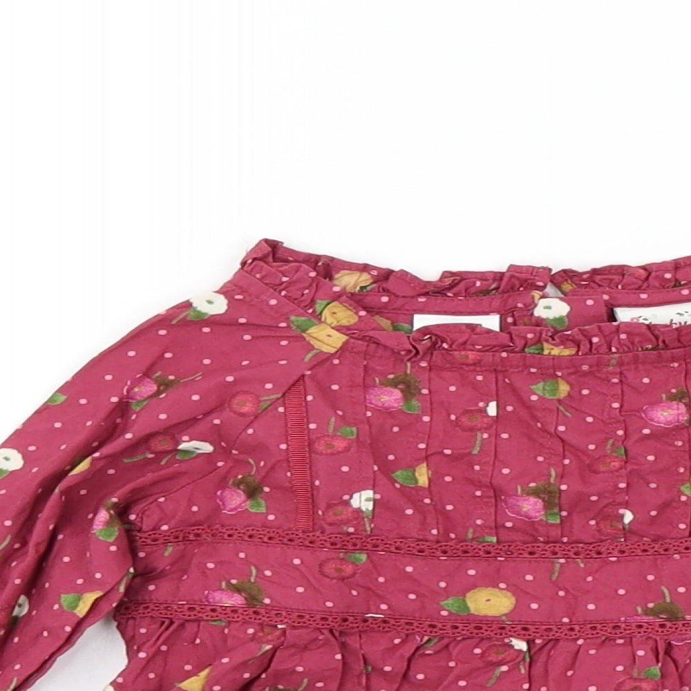 baby gap Girls Pink Colourblock  Basic Blouse Size 12-18 Months