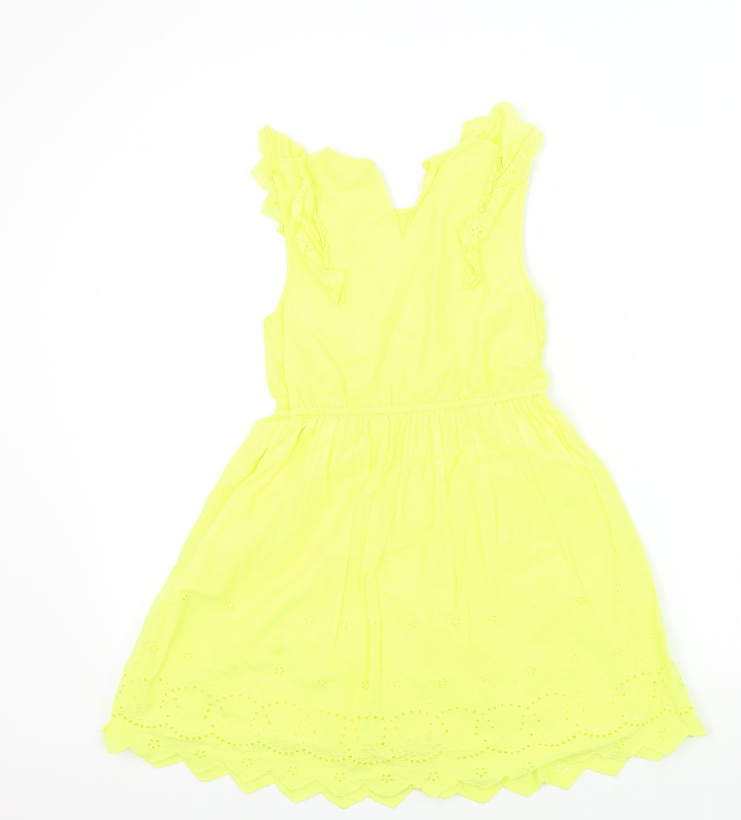 George Girls Yellow Colourblock  Fit & Flare  Size 8-9 Years
