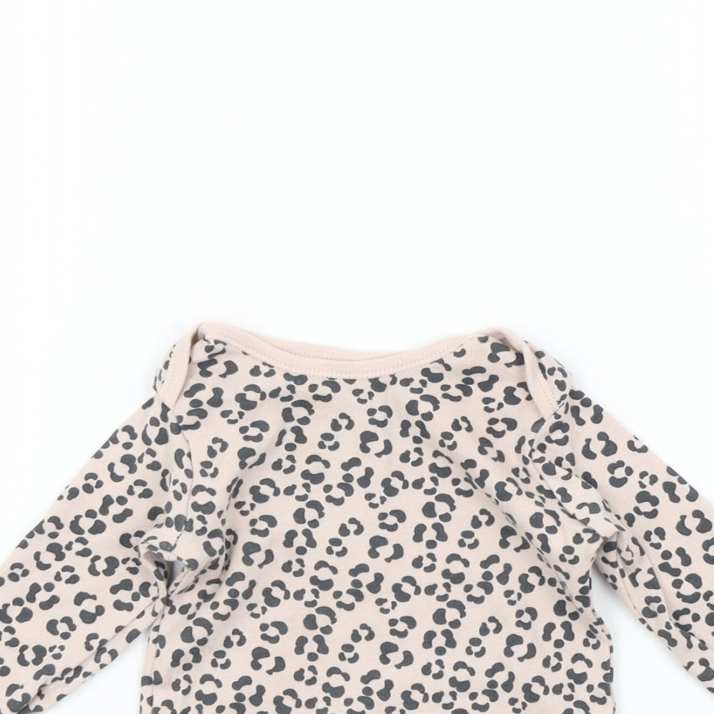 TU Girls Pink Geometric  Babygrow One-Piece Size 6-9 Months