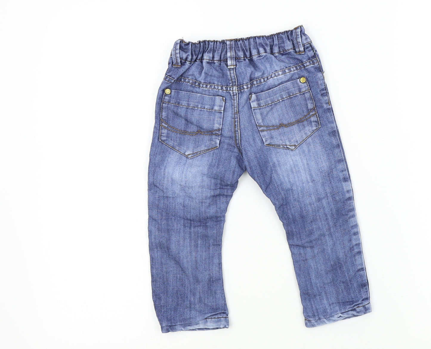 NEXT Boys Blue Colourblock  Capri Jeans Size 12-18 Months
