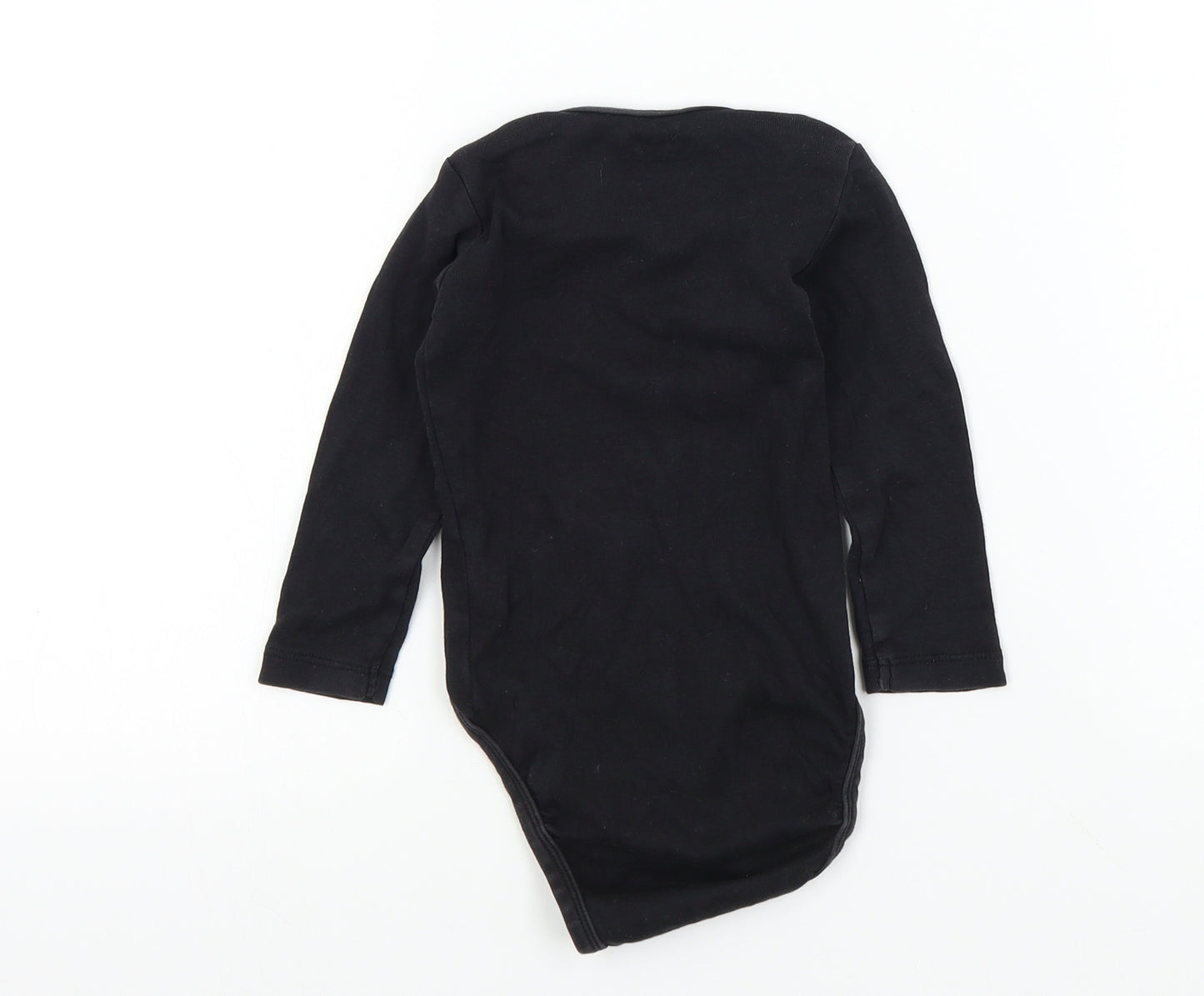 H&M Baby Black Colourblock  Babygrow One-Piece Size 6-9 Months