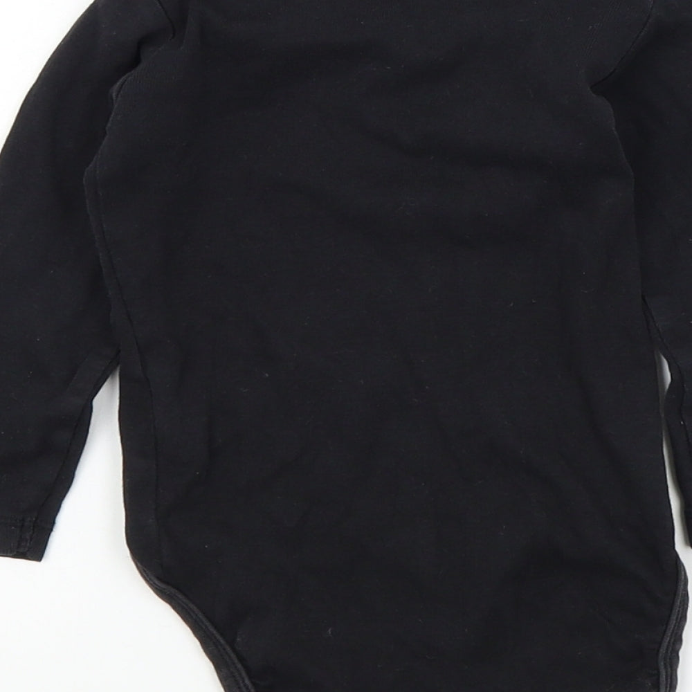 H&M Baby Black Colourblock  Babygrow One-Piece Size 6-9 Months
