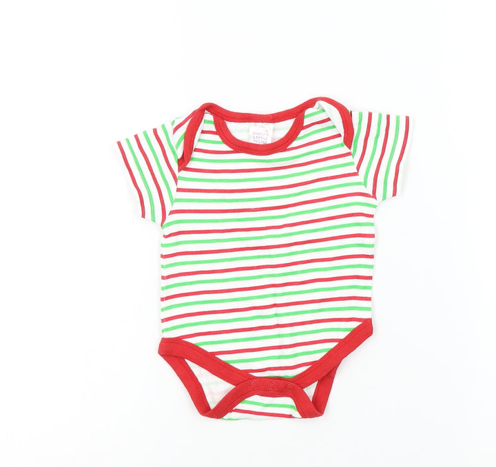 santers little helper Baby Multicoloured Striped  Babygrow One-Piece Size 3-6 Months