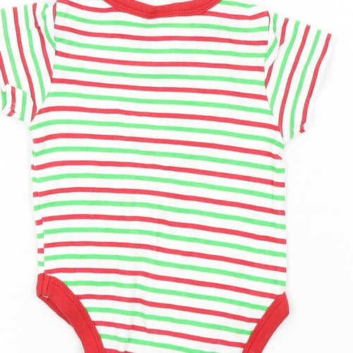 santers little helper Baby Multicoloured Striped  Babygrow One-Piece Size 3-6 Months