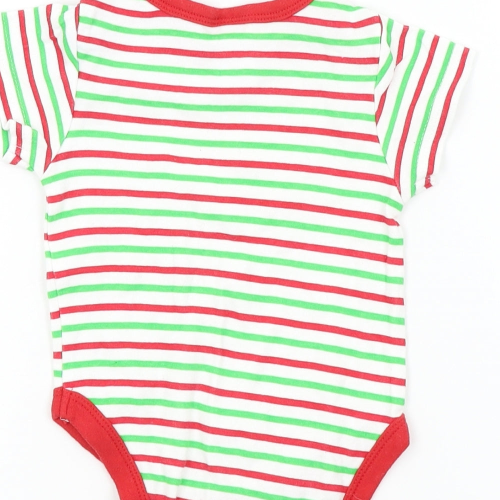 santers little helper Baby Multicoloured Striped  Babygrow One-Piece Size 3-6 Months