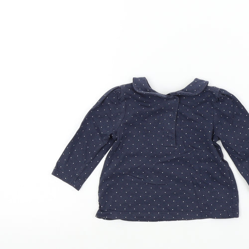 Nutmeg Girls Blue Colourblock  Basic T-Shirt Size 3-6 Months