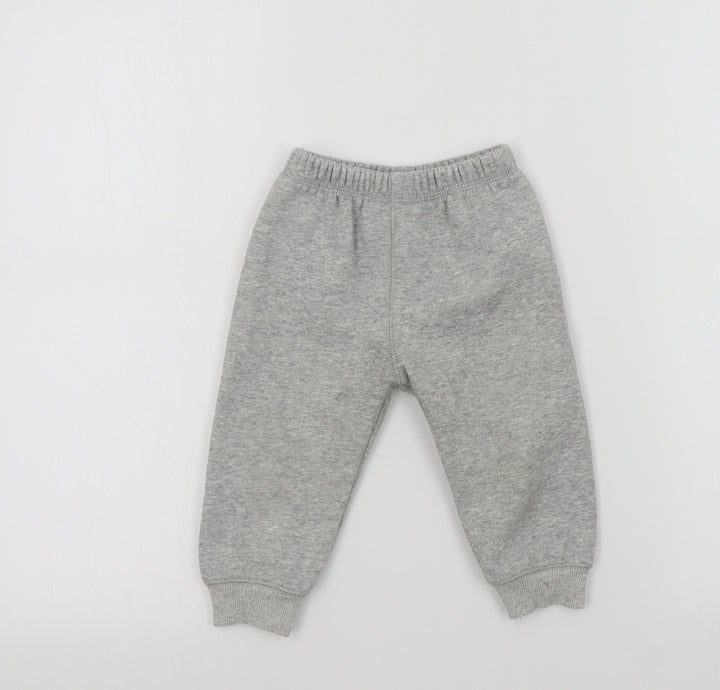 Preworn Boys Grey Colourblock  Cropped Trousers Size 12 Months