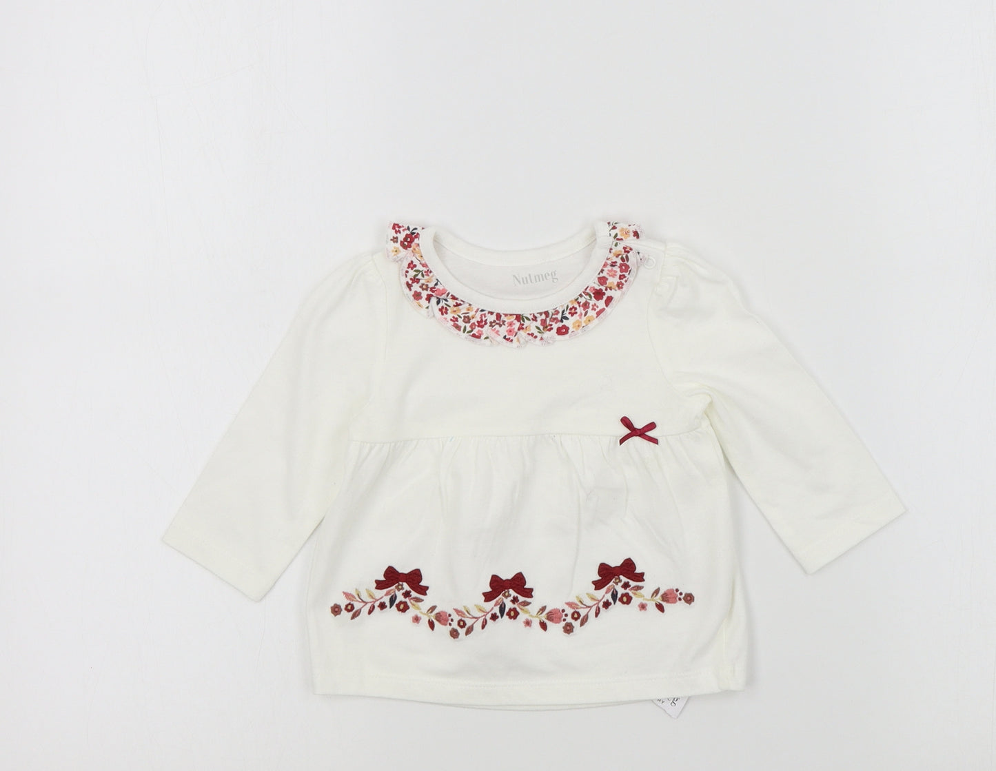 Nutmeg Girls Silver   Basic T-Shirt Size 3-6 Months