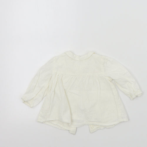 TU Girls White Colourblock  Basic Button-Up Size 24 Months