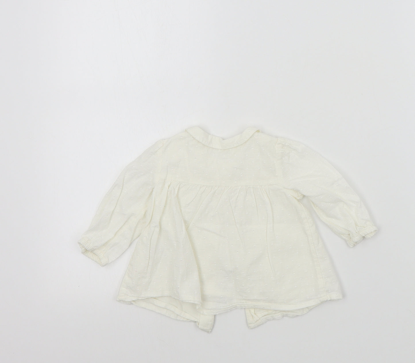 TU Girls White Colourblock  Basic Button-Up Size 24 Months