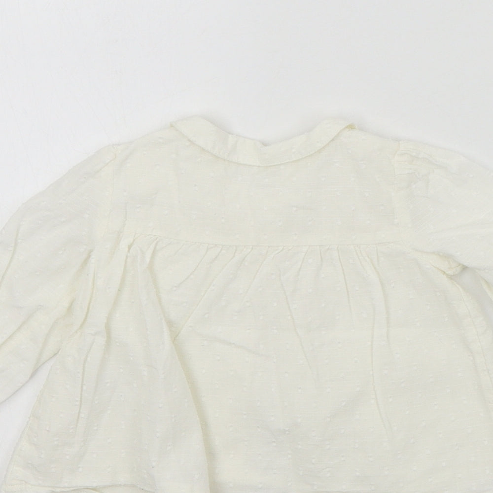 TU Girls White Colourblock  Basic Button-Up Size 24 Months