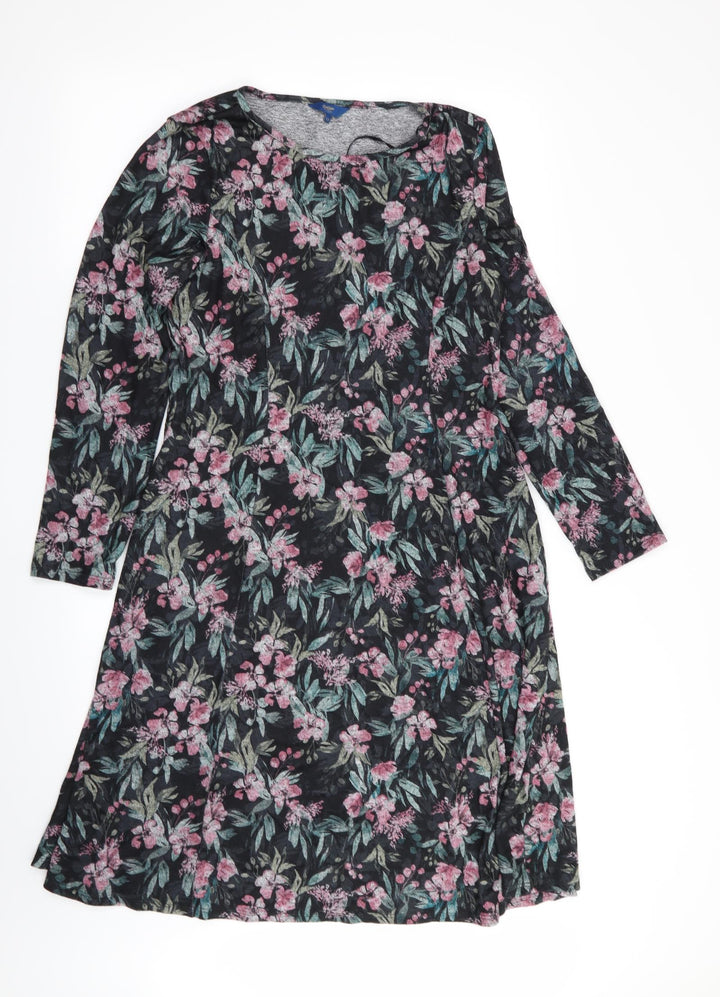 Cotton Traders Womens Multicoloured Floral Fit & Flare Size 12