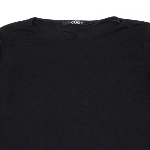 Quiz Womens Black   Basic T-Shirt Size 10