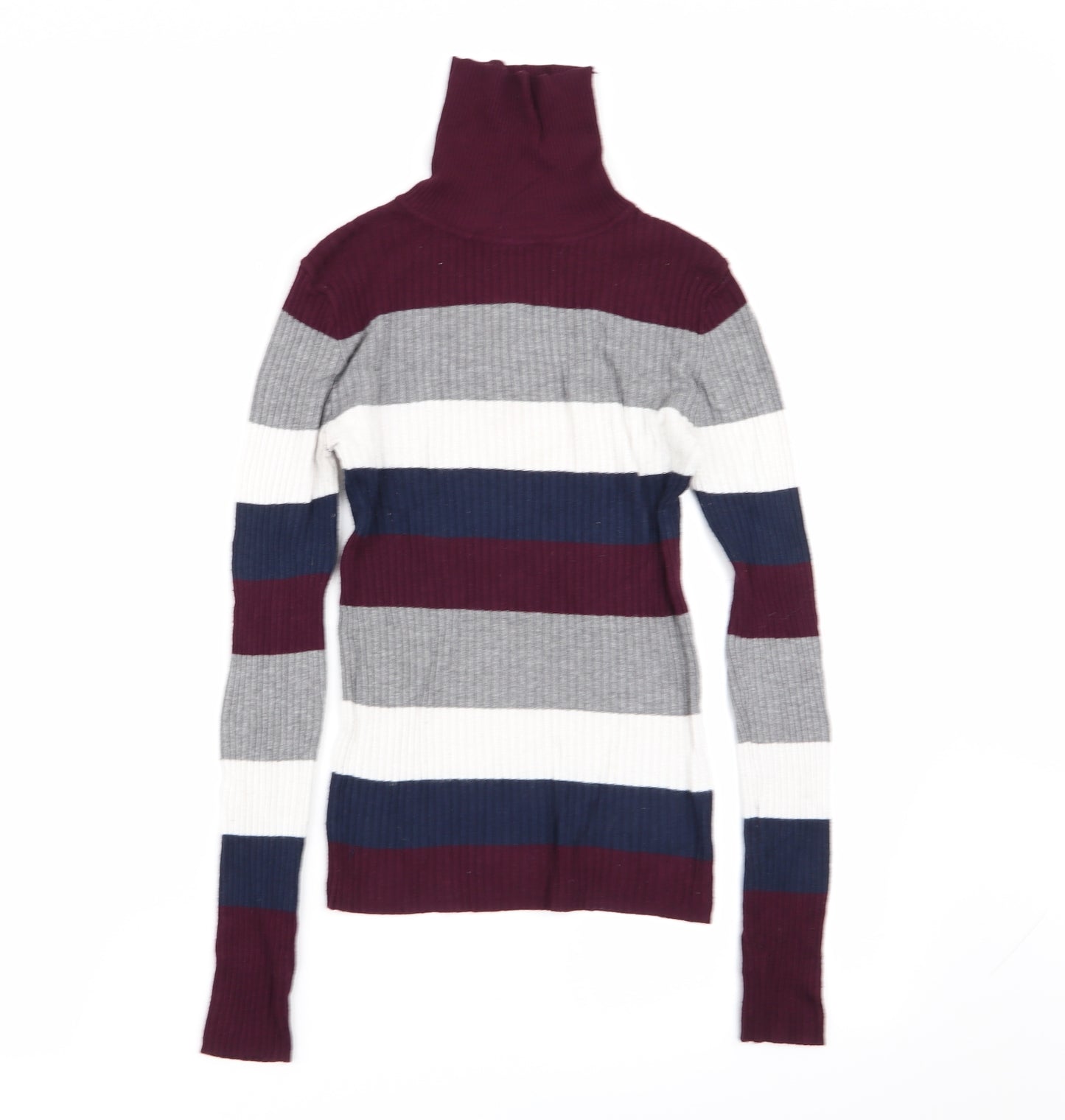 Primark Womens Multicoloured Striped  Basic T-Shirt Size 10