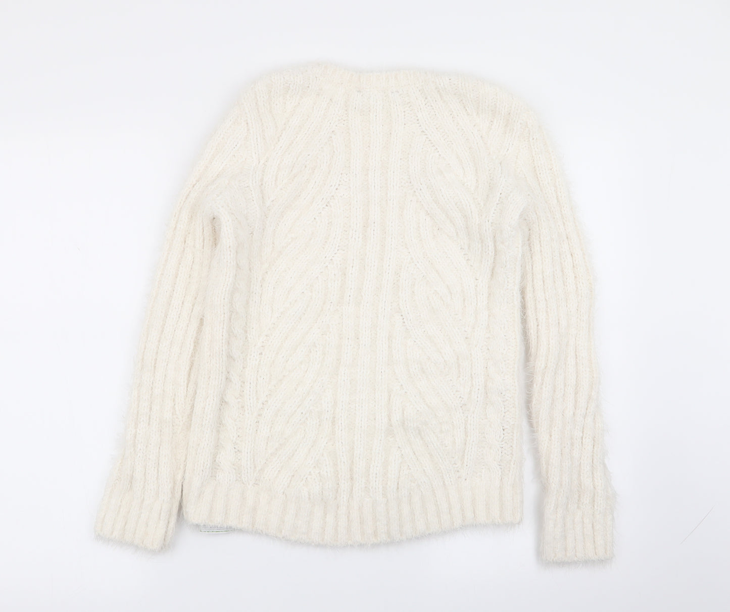 M&S Womens White   Pullover Jumper Size S