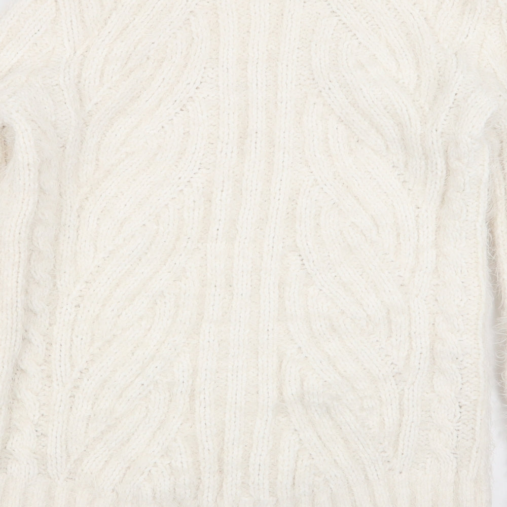 M&S Womens White   Pullover Jumper Size S