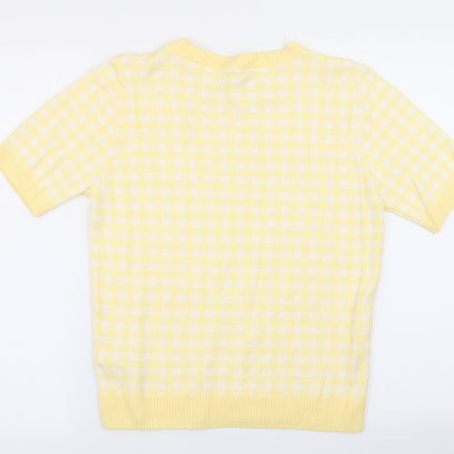 M&S Womens Multicoloured Check  Pullover Jumper Size 14
